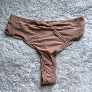 Skims Mesh Thong Clay High Rise Sheer Underwear PN-THG-1635 Womens 4X NEW